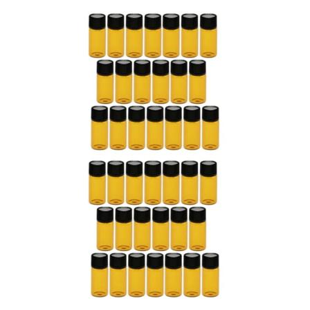 1/2/3 Lots 20st Tomma Dramflaskor av klart glas med Svart 2PCS