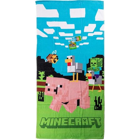 Minecraft Piggy Ride badehåndkle & strandhåndkle 70×140 cm