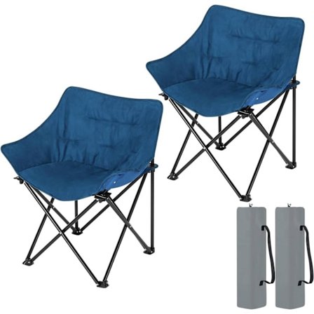 Rootz hopfällbar campingstol - Bärbar stol - Uteservering - Bekväm stoppning - Slitstark design - Enkel transport - 63cm x 73,5cm x 44,5cm
