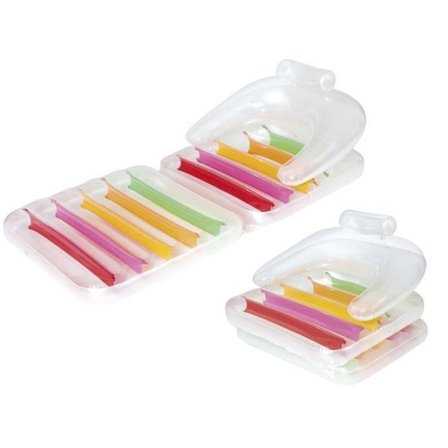 Luftmadrass / Badfåtölj / Strandstol med ryggstöd och armstöd