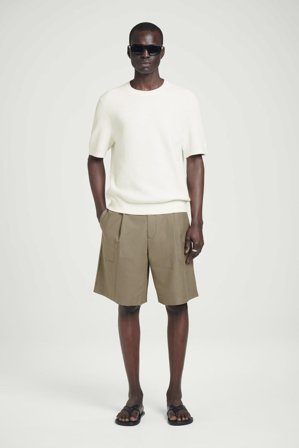 COS Men's Cotton Twill Chino Shorts in Beige