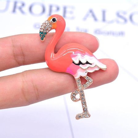 Moderigtigt flamingo broche til kvinder, tilbehør, pin, dyre-corsage, krave-pin, spænde, gave