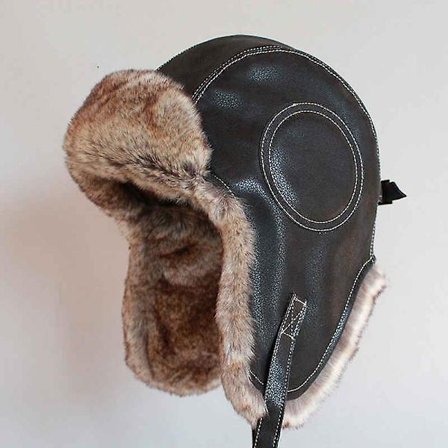 Talvi Ushanka Hat Miehet Naiset Lentäjä Aviator Bomber Trapper Hat Tekoturkis Nahka Lumi Hattu Korvilla {DB}