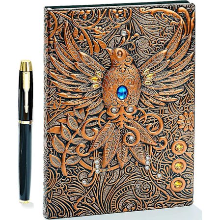 Retro Notisbok med Gullpenn A5 Gammel Notisbok Dagbok Retro Notisblokk Håndlaget