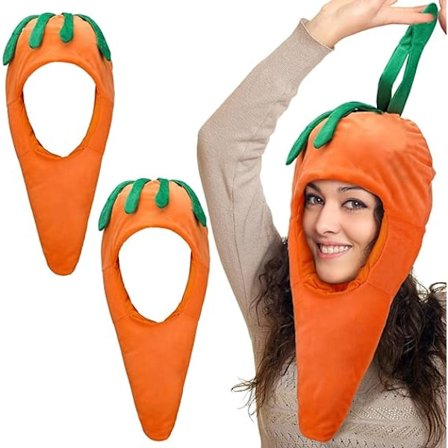 1 stk Gulerodshat Sjov Gulerods Hovedbeklædning Nyhed Unisex Grøntsager Gave