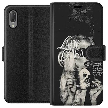 Kompatibelt Lommeboketui til Sony Xperia L3 Lady Gaga svart-hvit retroplakat med solbriller og popkonst-estetikk