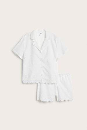 Kappahl | Piżama z haftem | Offwhite