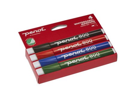 PENOL Whiteboardpenna 800 rund sorterade färger 4/fp - Lyreco - Kontorsmaterial - Pennor - Whiteboardpennor - Rund spets