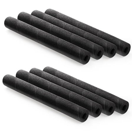 8 stk. Rørisolering Skumrør, 40 cm Sorte Poolnudler Skumbetræk til Svømmebassin Håndtag og Vandrør