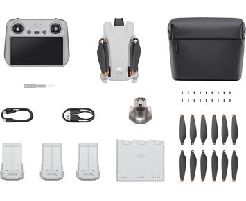 DJI-Mini 3 Fly More Combo DJI RC (EU)-Komplett pakke med DJI Mini 3, fjernkontroll og batterier-Drones-Droner og actionkameraer