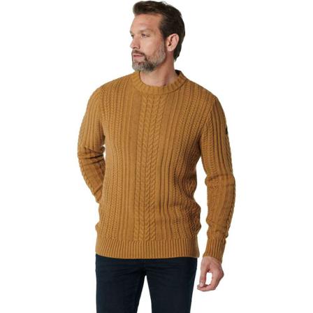 No Excess, Pullover crewneck cable knit with w dark fudge Bruin, Heren, Maat:L