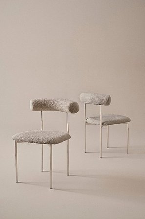 Jotex - Stol 2-pack Bouclé - Plywood - Polyester - Rostfritt - stål Mullvadsbrun CATALINA - Köp Matstolar & köksstolar hos Jotex