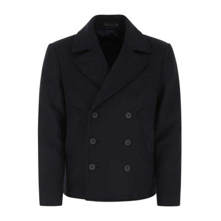 Giorgio Armani, Double-Breasted Coats Blauw, Heren, Maat:M