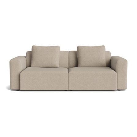 Como XL 2-Sitzer-Sofa in Aurora Beige, schlichtes Design, bequeme Sitzposition durch zwei zusätzliche Rückenkissen, Höhe 83cm, modern