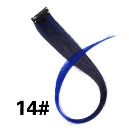 Leeons Clip In Hair Extensions 20 Inch Colorful Synthetic Ombre Rosa Lila Hairpieces Straight Party Highlights Extension