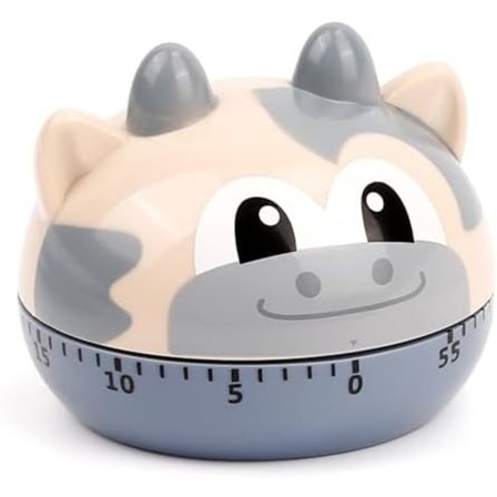 Söt Kökstimer Mekanisk Timer för Barn (Gul Ko)