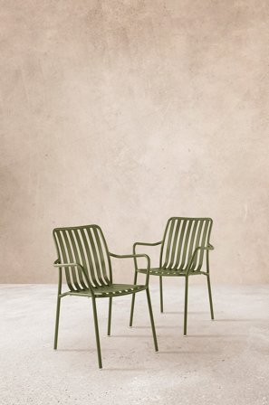 Jotex - Armstol 2-pk Grønn - NANTERRE - Kjøp Hagestoler & -krakker hos Jotex