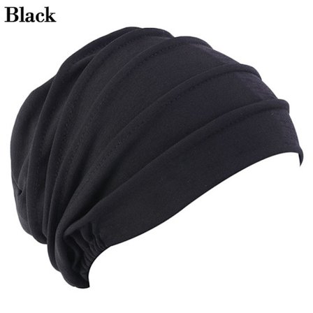 Dam Bomullshatt Slouch Beanies SVART