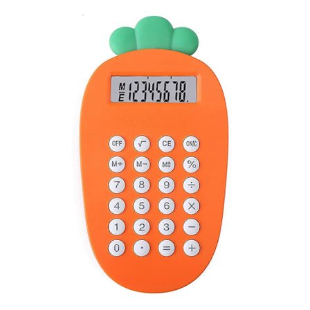 Kalkylator Tecknad Morot Jordgubbe Katt Tass Form Kalkylator Kompakt Bärbar Mini Kalkylator för Skola Kontor QingHai