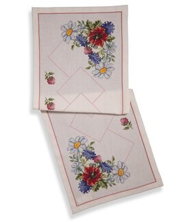 Stickpackung Läufer Mittsommerblumen