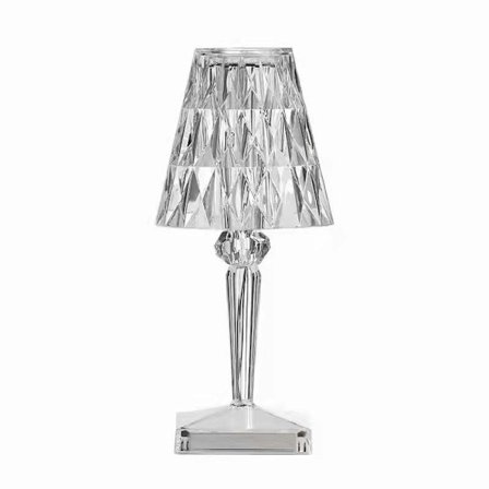 Crystal diamond table lamp ins bedroom girl Italian bedside lamp LED charging night light high-end atmosphere light