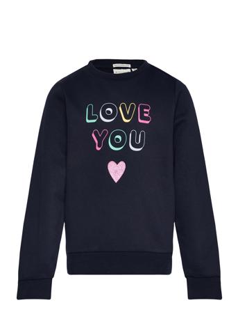Printed Sweatshirt Tops Sweat-shirts & Hoodies Sweat-shirts Navy Tom Tailor