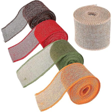 5 Rullar Burlapband Rullar 6cm Bredd Höst Hessiansnöre