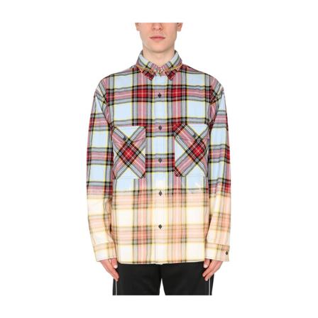 Marcelo Burlon Shirt With Check Print Rød, Herre Skjorter