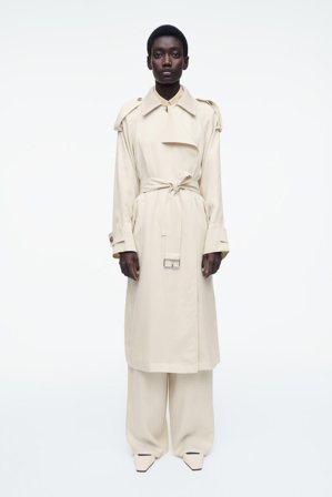 COS Women's Trench Con Colletto In Maglia in Beige