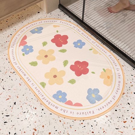 Myk diatoméjordabsorberende gulvmatte sklisikker baderomsfotpute hurtigtørkende sklisikker matte, 31,5*20in, 80*50cm