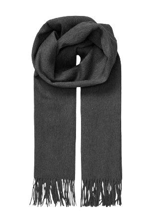 Becksöndergaard Ullscarf med fransar Accessoarer Dam Grå 50 x 220 cm