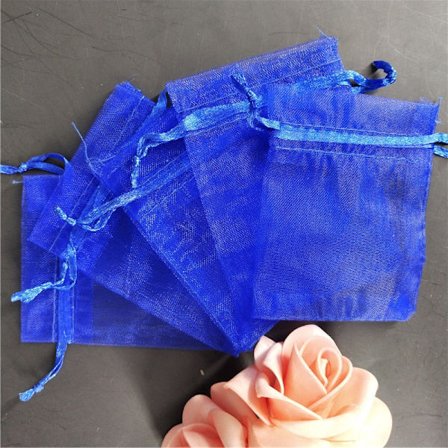 25/50 st/lot Vit dragsko Organzapåsar&små påsar Smyckespaketpåsar Julbröllopsförpackning Presentpåsar 5z