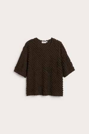 Kappahl | Strukturalny top | Ciemnobrązowy