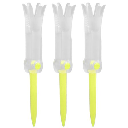 Foldbar Golf Træningstee Anti-Flyvende Drejelige Øvelsestilbehør Kuldubbar til GolfGul