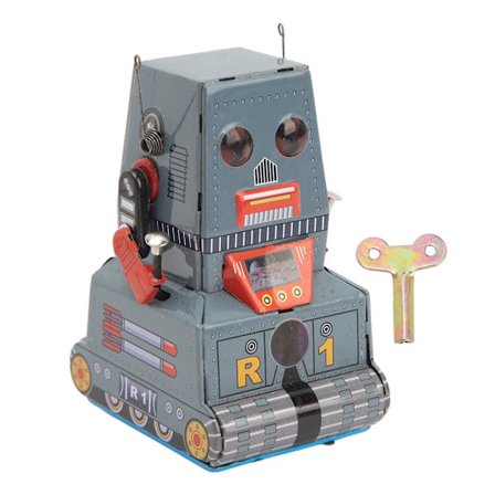 Retro Opvundet Robot Legetøj - Klassisk Tin Vintage Rekvisit til Fotografering, Samling, Jul, Fødselsdagsgave
