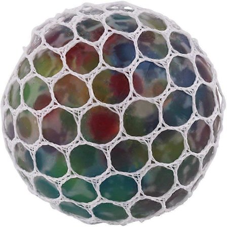 Anti-stress Drue-Squishy Mesh-Klemmeball Flerfarget Angstklemmeball Anti-stress Ball med Nettdiameter 6 cm