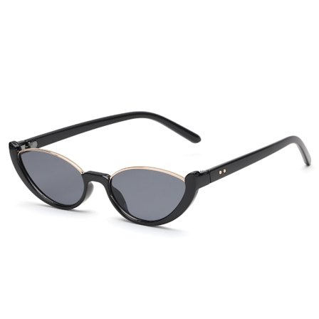 Small Cat Eye solglasögon för kvinnor Trendiga halvbågar solglasögon Fashion Shades Glasögon