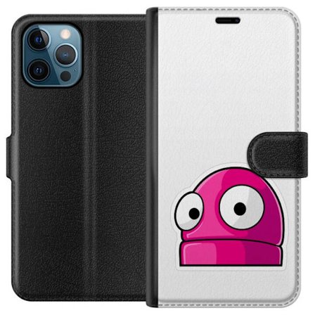 Kompatibel Tegnebogsetui til Apple Apple iPhone 12 Pro Max Rosa tegneseriefigur med store øjne i legende og humoristisk stil