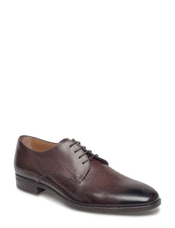 Kensington_Derb_Bu Shoes Business Laced Shoes Brun BOSS
