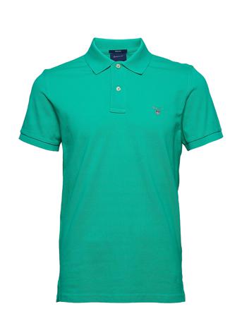 Original Pique Ss Rugger Polos Short-sleeved Grøn GANT