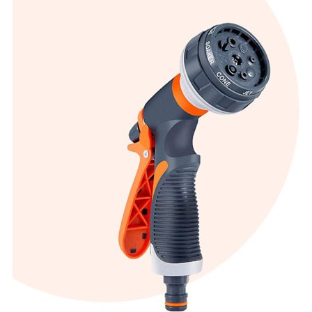 Vanningspistol, Vanningspistol, Hagesprøytepistoler, 8 Justerbare Irrigasjonsmodeller Hagevanningspistol, for Bilvask, Vanning av Planter Oransje Grå