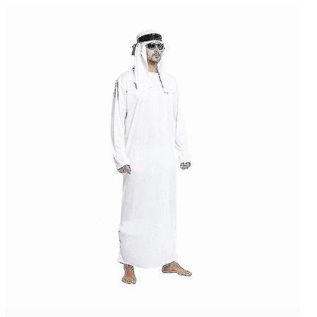 Herre Arabisk Kostyme Arabisk Sheik Halloween Cosplay Robe Fancy Dress Outfit -aa
