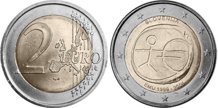 Slovenien 2009 - 10 år for Den Økonomiske og Monetære Union - 2 euro mønt