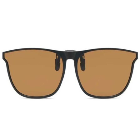 Klipp -på solbriller - festet til eksisterende briller - brun