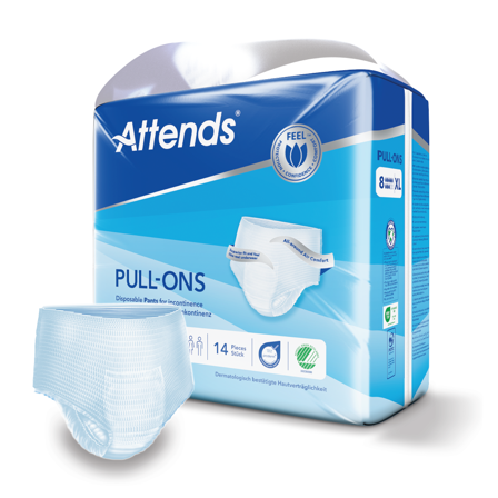 Attends Pull-ons 8 buksebleie, X-Large, 14 stk.