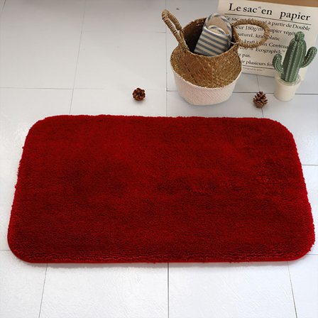 1 stk sklisikker badematte, absorberende badematte (rød)