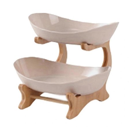 Frugtskåle Bordstallerkener Porcelæn Køkken Frugtskål Opdelt Slik Kagefad Service Fad B