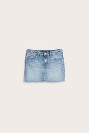 Kappahl | Jeanskjol med låg midja Ljus denim 140 | Ljus denim