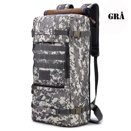 Ryggsäck Med Kamouflagefärg, 55x30x19 Cm Grey One Size