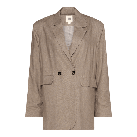 Tiffany Nima, Blazer 1, Linen/viscose - Brown Jackor Dam Brun S/M
